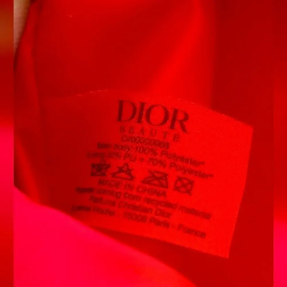 DIOR Beauty RED Cosmetic  Bag clutch Pouch case TROUSSE canvas Bundle